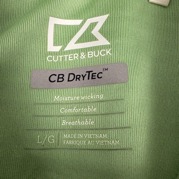 Cutter & Buck Mens Ryder Cup 2012 Medinah Polo Shirt SIze L Green Striped - Picture 3 of 7